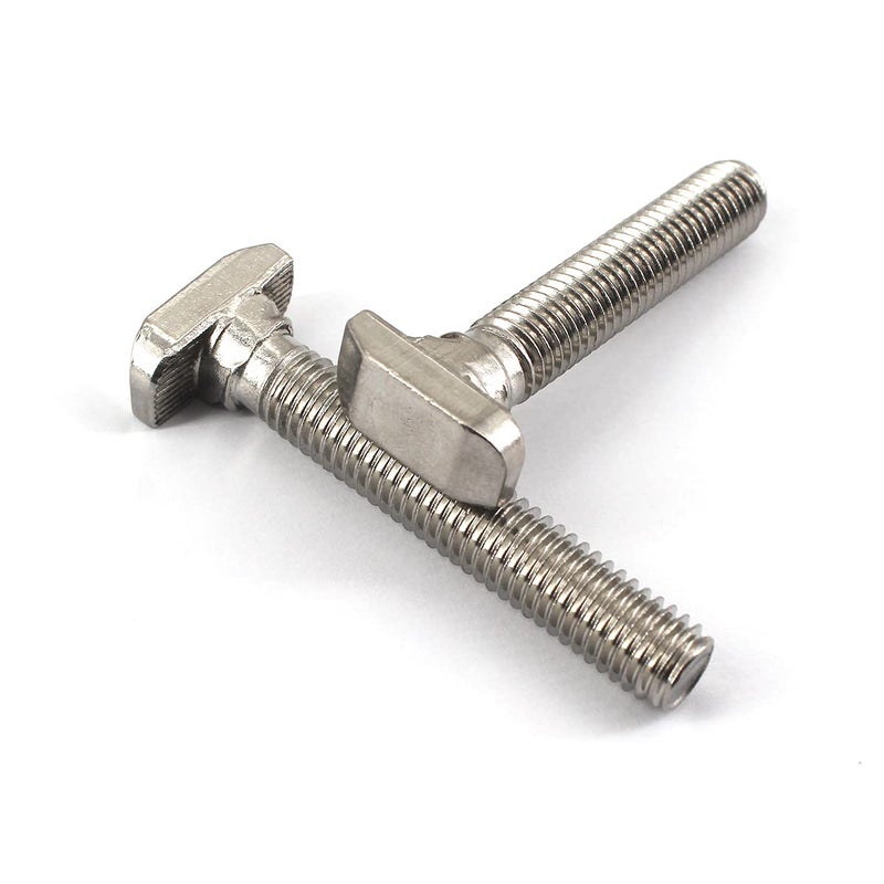 Faspiroty 20Pcs M8x35mm 304 Stainless Steel T-Slot Bolt 40 Series Aluminum Profile T-Shaped Screw Bolt Fastener 17.8mm Head Size - Image 1